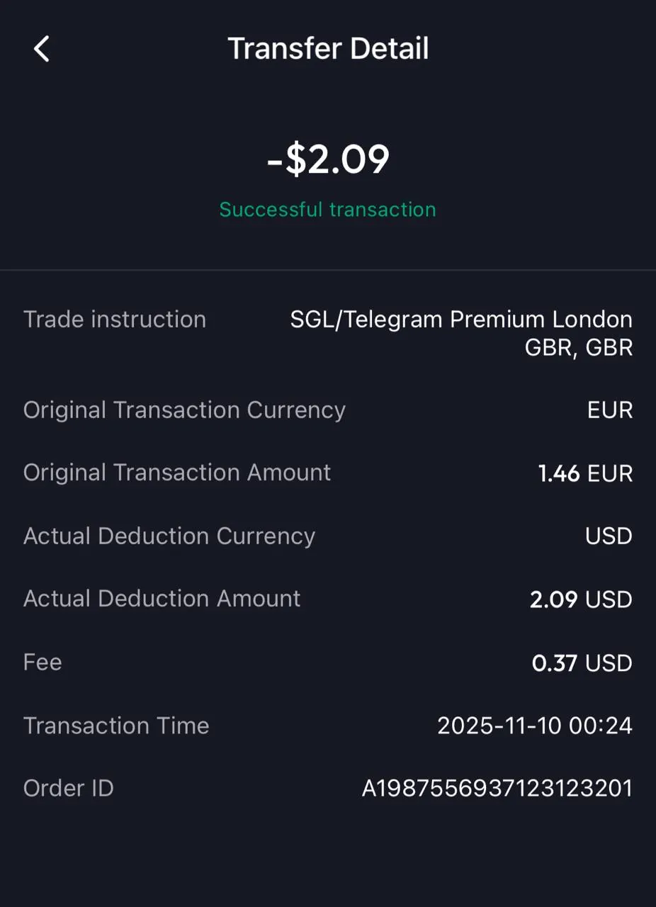 رسید پرداخت تلگرام استارز